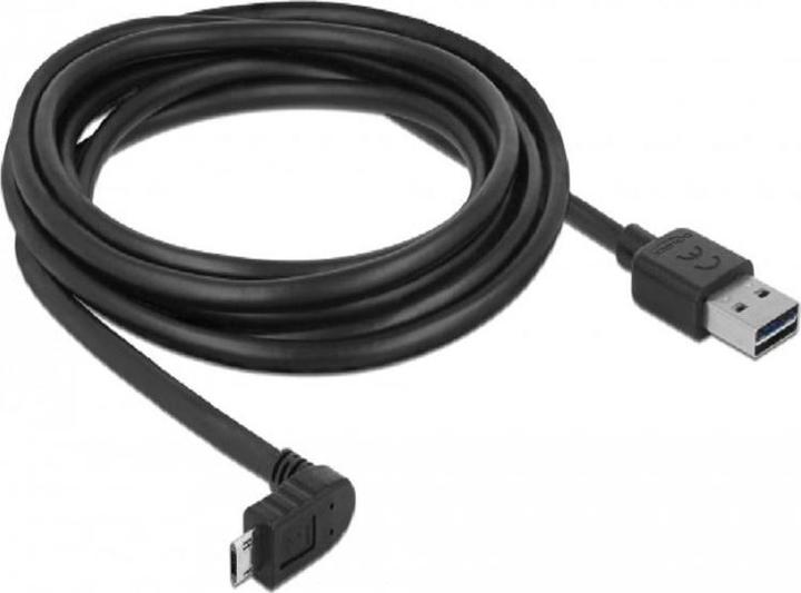 Produktbild Delock Easy USB-A - Micro-B, gewinkelt oben/unten (3 m, USB 2.0)