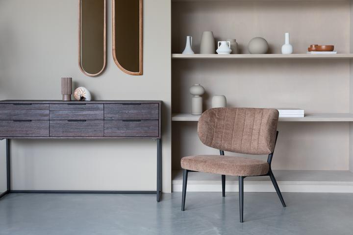 Actual product image Zuiver Sanne Lounge Chair Orange Grey