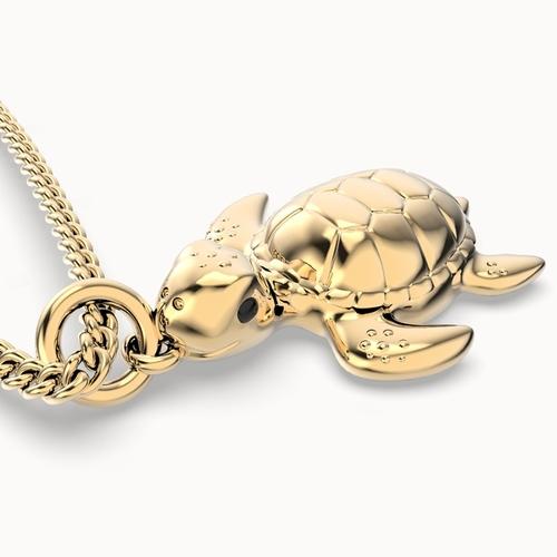 Image du produit MTM Collier Tortue de mer (Laiton, Or 18k, 43 cm)