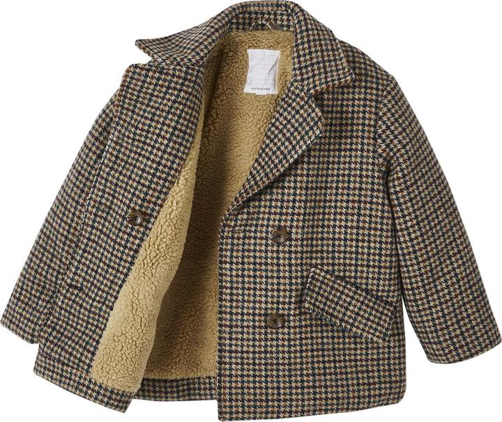 Produktbild Vertbaudet Karierte Mädchen Jacke mit Teddyfleece-Futter, Wattierung Recycling-Polyester (140)