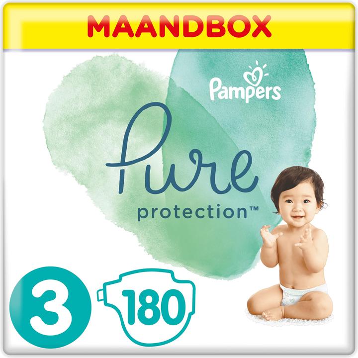 Pampers Pure Protection (Gr. 3, Monatsbox, 180 Stück)