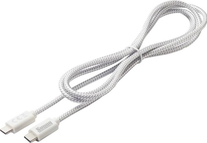 Actual product image Dehner Elektronik USB-C® Kabel USB 2.0 USB-C® Stecker 1.5 m Weiss Power cable (U (1.50 m, USB 2.0, 100 W)