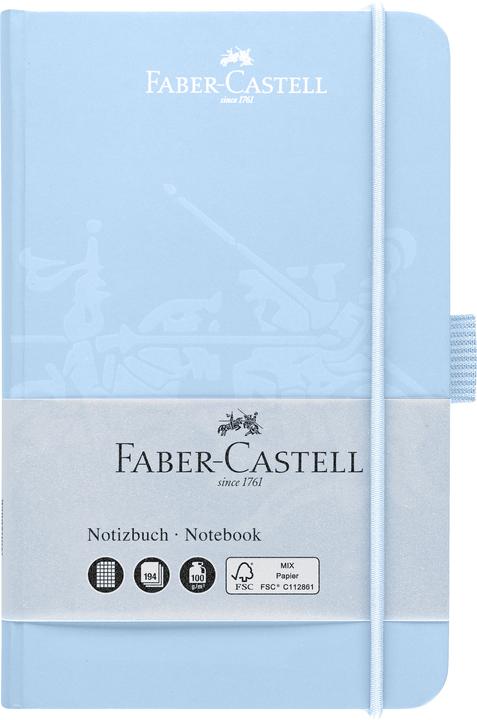 Faber-Castell Notizbuch A6 Sky blue (90 x 140 mm, Kariert, Harter Einband)