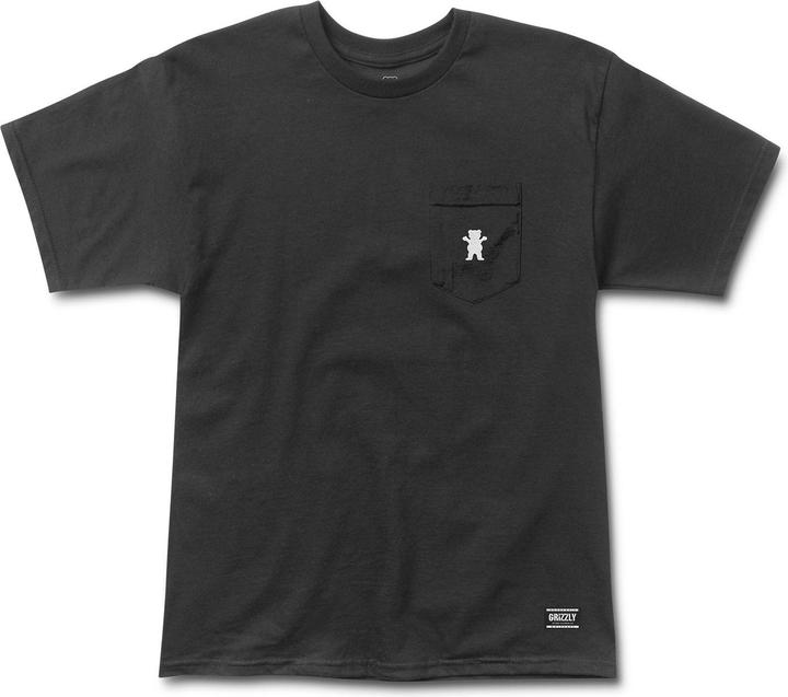 Grizzly OG Bear Embroidered Pocket T-Shirt (S)