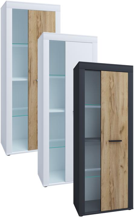 Produktbild VCM Schrank Vitrine Wohnzimmer Glas Usilo (60 x 35 x 159 cm)