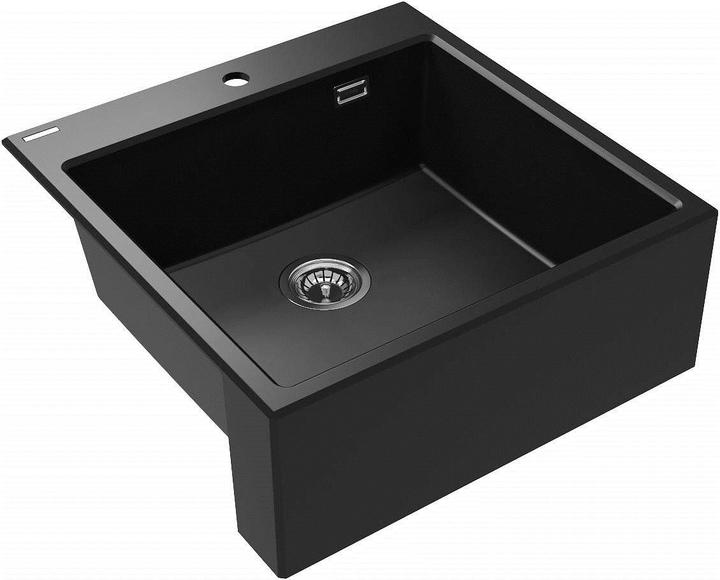 Deante Granitspüle mit 1 Becken (Einbauspüle mit Abtropffläche, 60 cm, 61 cm)