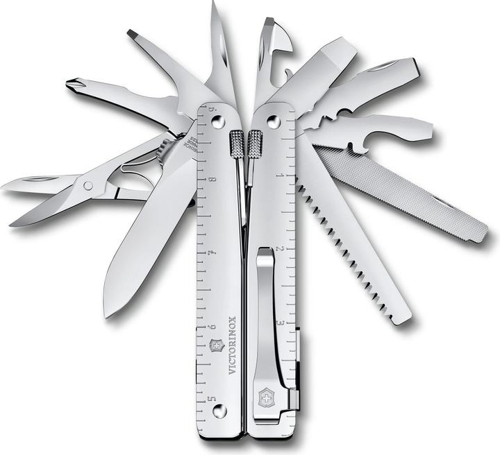 Actual product image Victorinox Swiss Tool MX Clip 3.0327.MKB1 Multitool Silver (26 Functions)