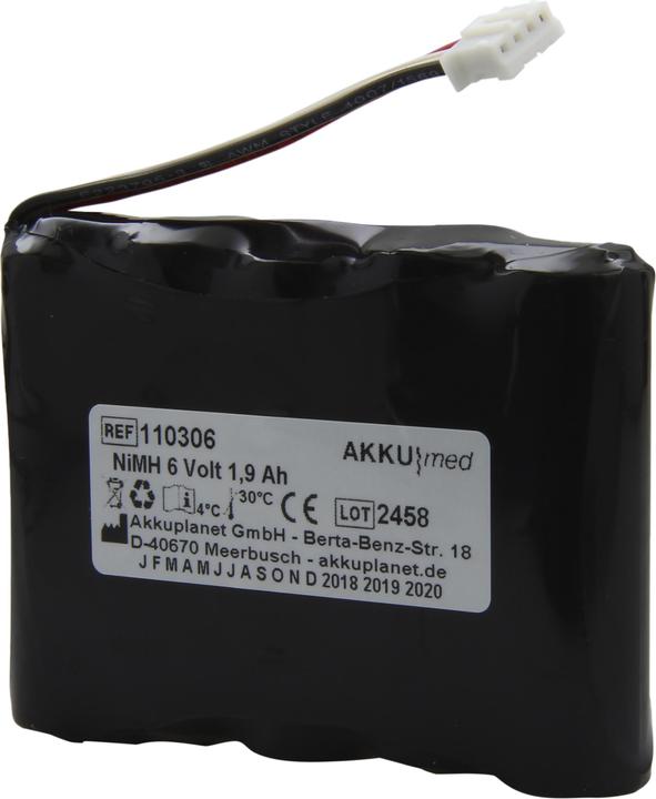 Actual product image XCell NiMH Akku passend für Fresenius Spritzenpumpe / Injektomat Agilia 6 Volt 1,9 Ah CE Konform (1900 mAh)