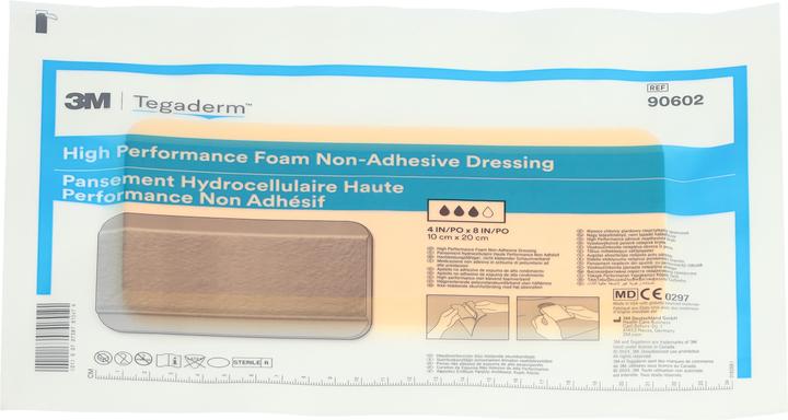 Actual product image 3M Tegaderm High Performance Foam Schaumkompresse 10x20cm non adhäsiv 5 Stk