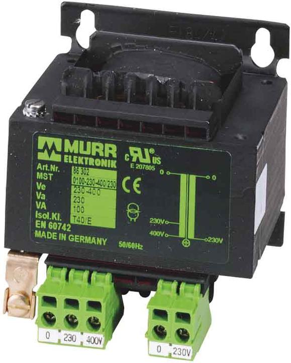 Actual product image Murr Elektronik MST Single-phase control and isolating transformer P: 400VA IN: 230/400VAC OUT: 230VAC