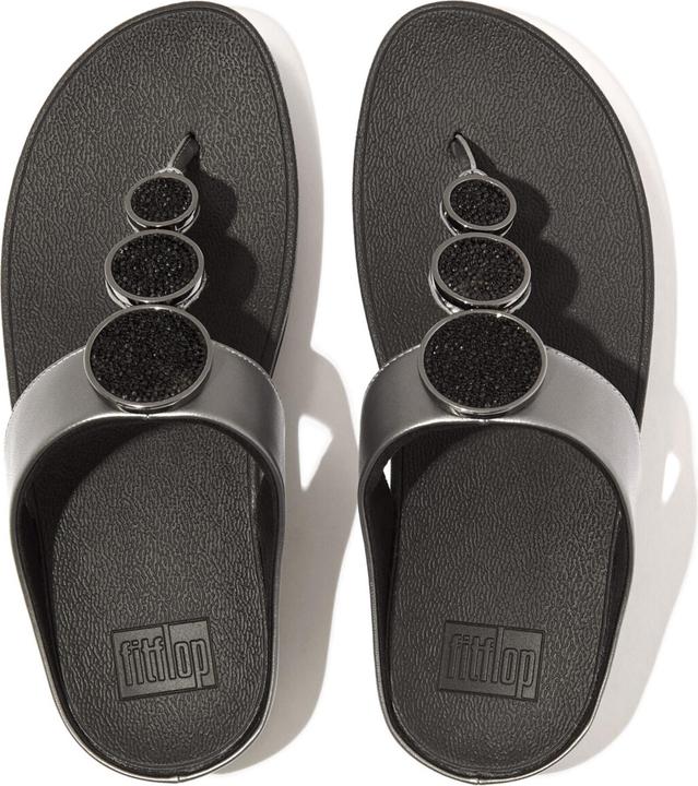 Actual product image Fitflop Halo Bead Circle Metallic Toe Post Sandals (38)