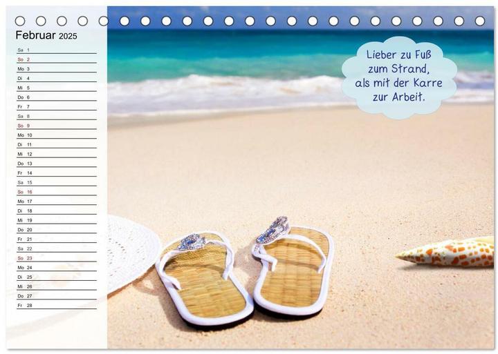Immagine prodotto Endlich Urlaub und nichts wie weg! Lustiger Sprchekalender fr Urlaubsreife (Tischkalender 2025 (A5, Tedesco)