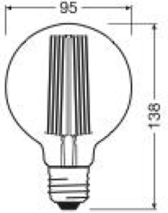 Image du produit Osram Vintage 1906 Led Classic Slim Filament Globe (E27, 8.80 W, 806 lm, 1 x, F)