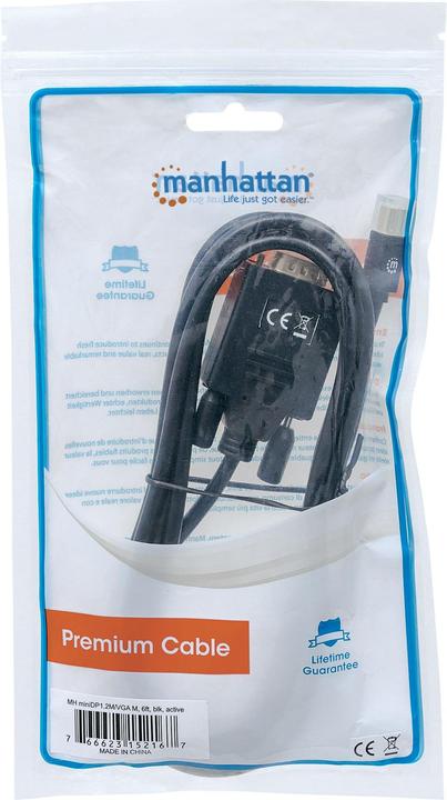 Actual product image Manhattan Mini DisplayPort — VGA (1.80 m, DisplayPort, VGA)