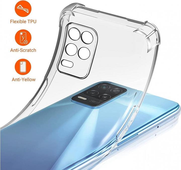 Actual product image Screenguard Realme 8 5G Case Crystal Soft Airbag Bumper (Realme 8 5G)