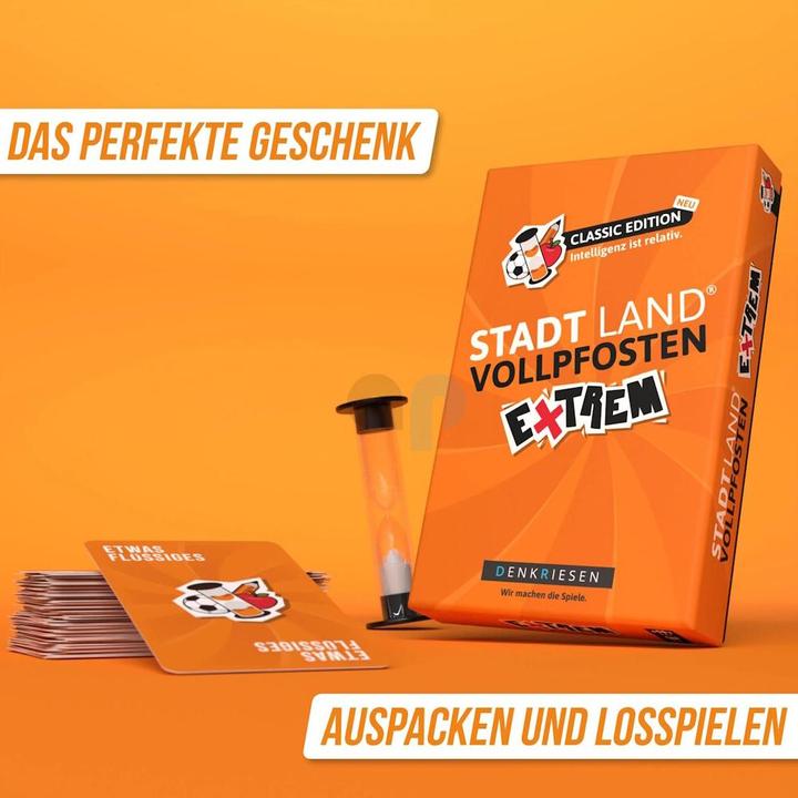 Actual product image Denkriesen STADT LAND VOLLPFOSTEN - EXTREM - Classic Edition - "Intelligence is relative" (German)