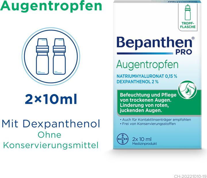Produktbild Bepanthen PRO Augentropfen (20 ml, Augentropfen 2 x 10 ml)