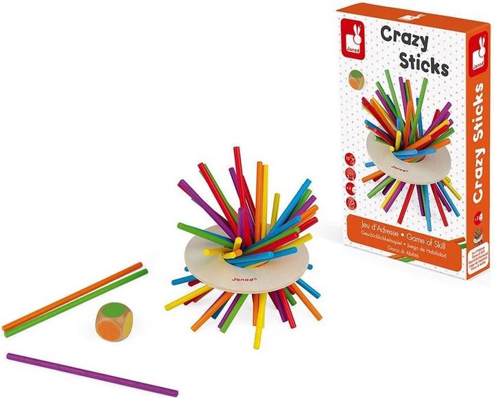 Actual product image Janod Crazy Sticks (German, Spanish, French, Dutch, Italian, English)