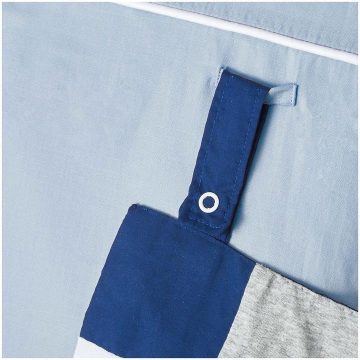 Produktbild nordic coast company Wickelauflage Blau-Grau (70 x 80 cm)