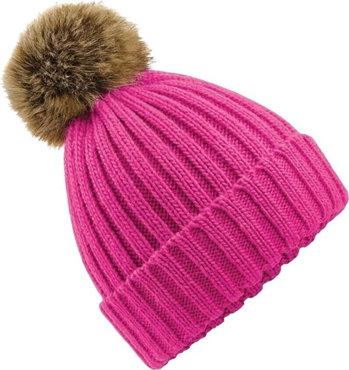 Actual product image Beechfield Knitted Hat With Pom Pom (One size)