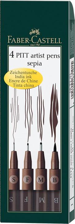 Produktbild Faber-Castell Pitt artist pen (Braun, 4 x)