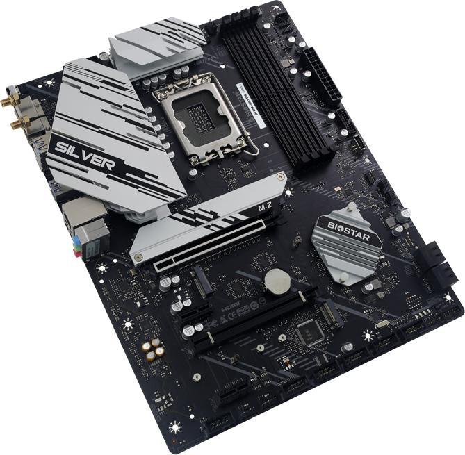 Actual product image Biostar MB B760A-Silver (B760,S1700,ATX,Intel) (LGA 1700, Intel B760, ATX)