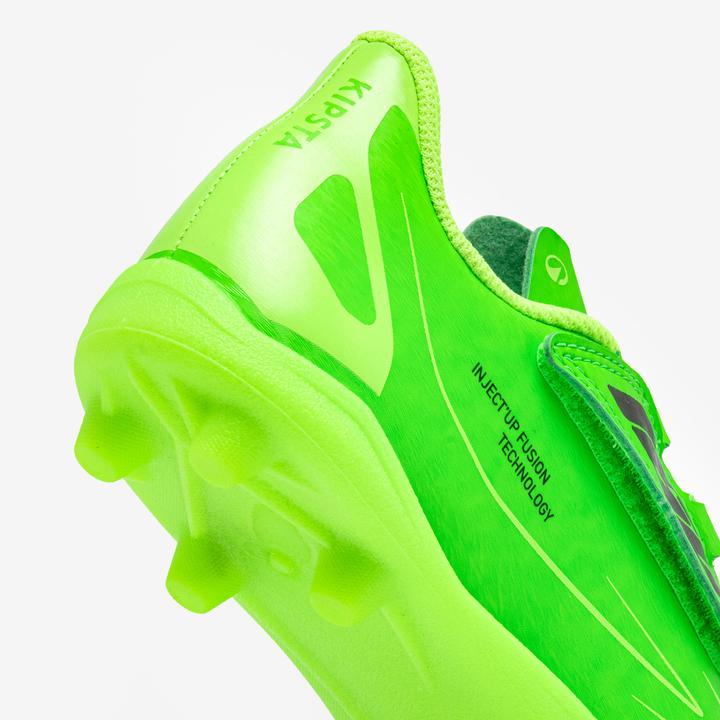 Image du produit Kipsta Chaussures de football 160 easy mg vert néon enfant (34)