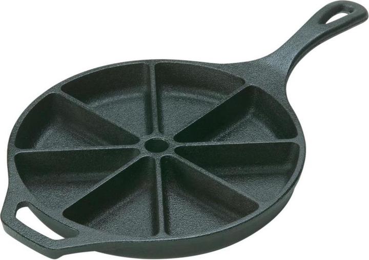 Lodge Wedge Pan 23 cm 8 punten gietijzer zwart (Bratpfanne, Gusseisen)