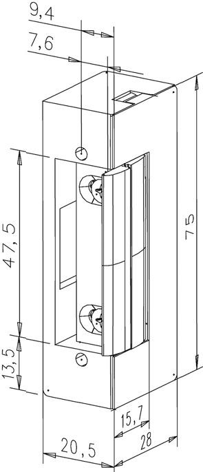 Produktbild effeff Universal-Türöffner (Glastür, Indoor)