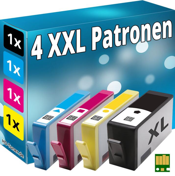 Produktbild Druckfuxx 4x TINTE PATRONEN für HP 920XL mit CHIP OFFICEJET 7000 7500 A 6000 650