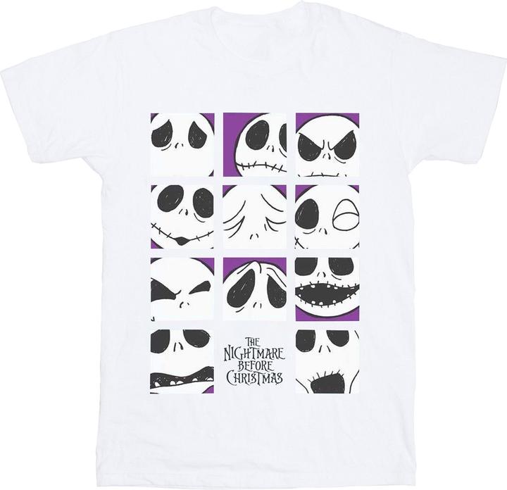 Disney Nightmare Before Christmas Many Faces Of Jack Squares TShirt (XL)