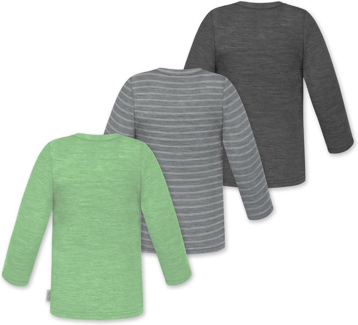Actual product image Normani 3-pack baby merino longsleeve "Taupo" - 9475 (110)
