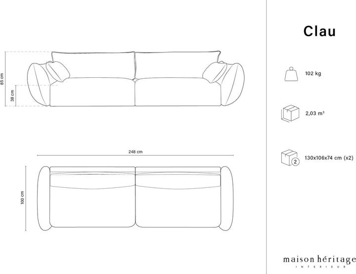 Produktbild Maison Heritage Clau (2-Sitzer, 3-Sitzer, 4-Sitzer)