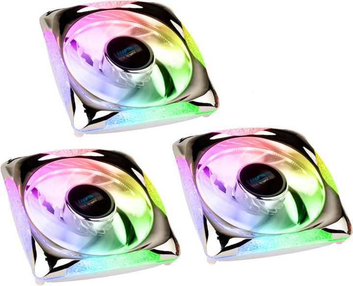 Actual product image Lamptron PLUTO+ ARGB PWM fan 3pcs bundle (3 x)