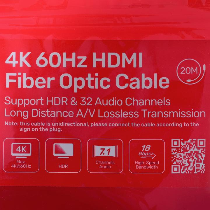 Actual product image Unitek C11072BK-20M Optic Cable HDMI 2.0 (20 m, HDMI)