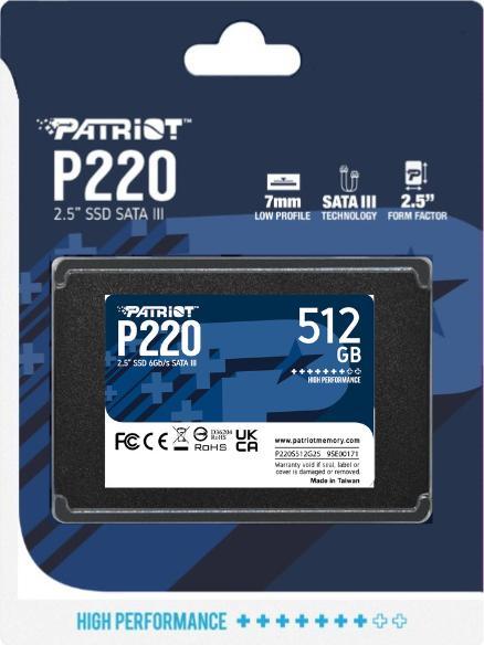 Produktbild Patriot P220 (512 GB, 2.5")
