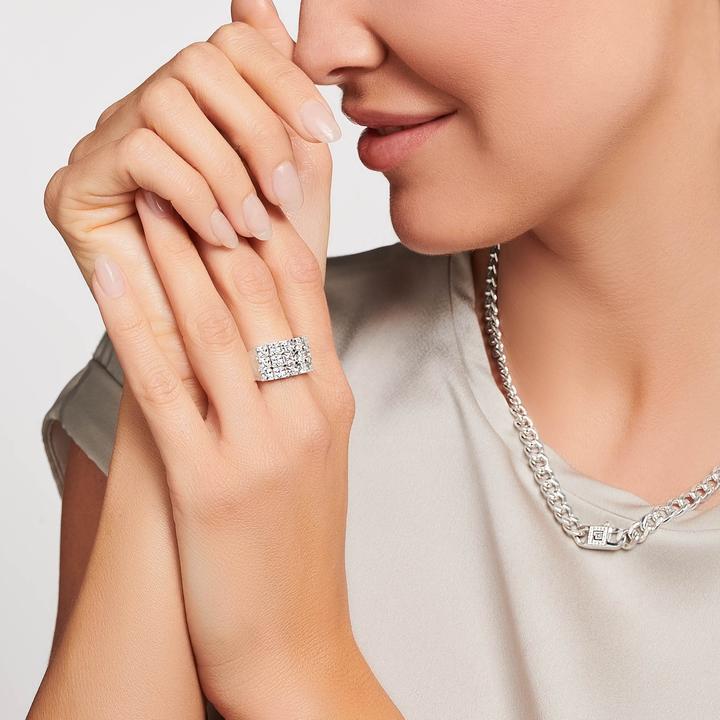 Immagine prodotto Thomas Sabo Anello pietre bianche pavé argento (58, 925 Argento)
