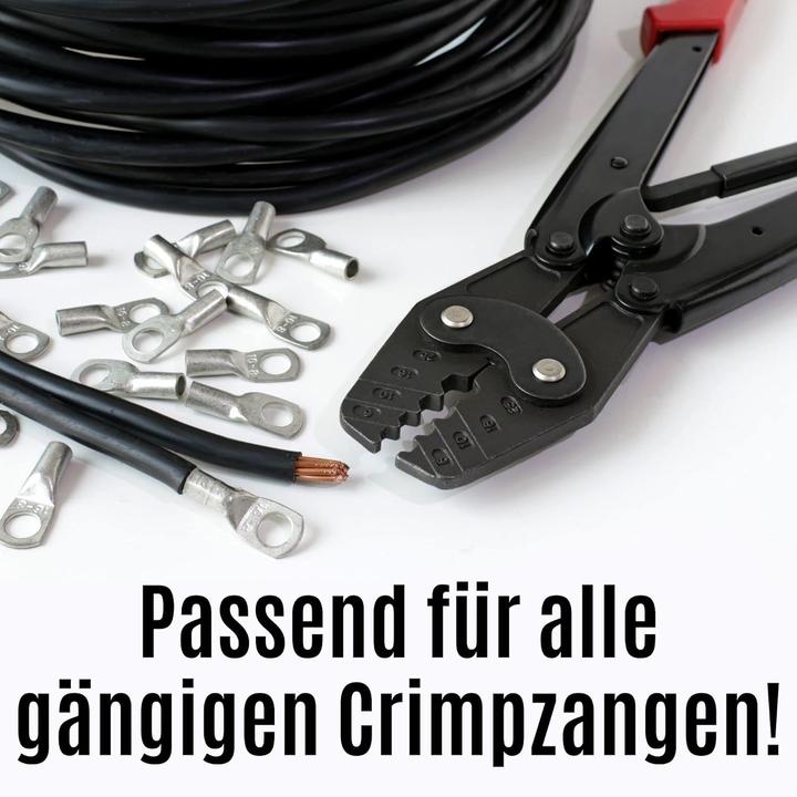 Produktbild Kalitec 10 Stück KA03-L4 Handelsübliche Rohrkabelschuhe gewinkelt 1,0mm²-1,5mm² M4 I ohne Sichtloch
