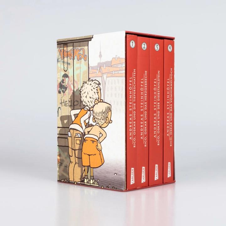 Produktbild Rico und Oskar – Die ersten vier Bände im Taschenbuch-Schuber (Rico und Oskar) (Deutsch, Andreas Steinhöfel, Peter Schössow, 2022)