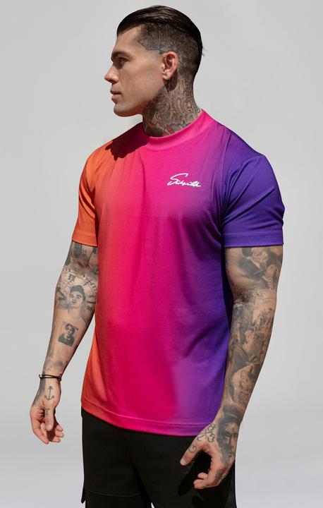 Immagine prodotto Siksilk T-shirt Script Fade in rosa e viola (M)