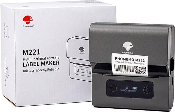 Actual product image Phomemo M221 portable label printer (grey-black)