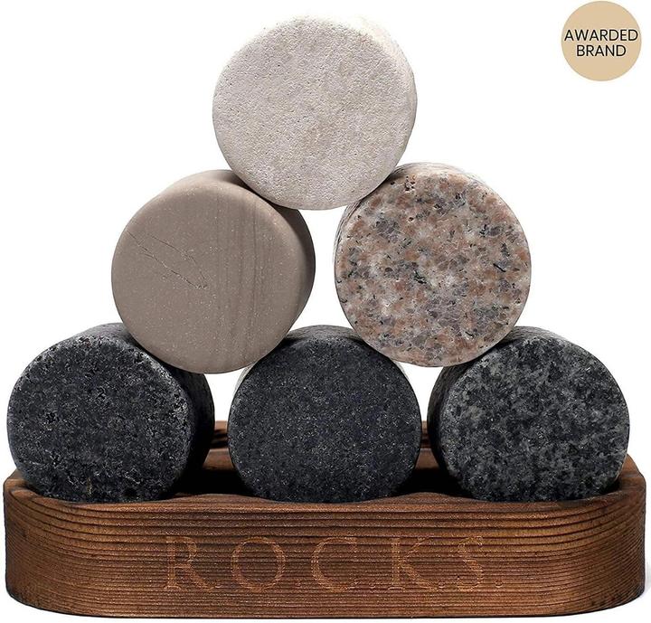 Image du produit Rocks Whiskey Chilling Stones Jeu de pierres à whisky (2.07 dl, 6 x, Verre à whisky)