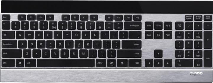 Actual product image Rapoo Kabellose Metall-Tastatur E9270, Silber (DE, Cable)