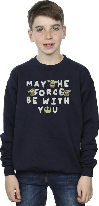 Produktbild Star Wars The Mandalorian Grogu May The Force Be With You Sweatshirt Jungen (152, 158)