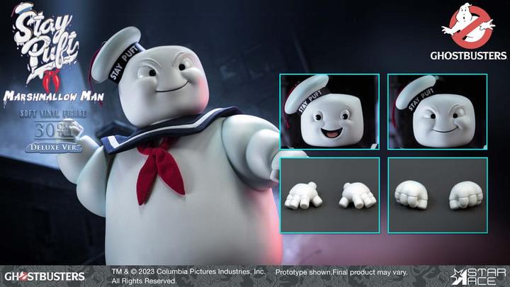 Actual product image Star Ace Toys Ghostbusters Soft Vinyl Statue Stay Puft Marshmallow Man Deluxe Version 30 cm