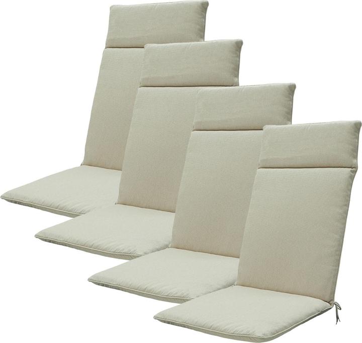 Natura Punto Garden Chair High Backrest Cover by Madison, Set of 4 (120 x 50 cm)