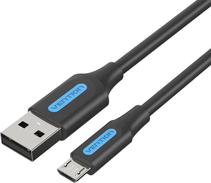 Actual product image Vention USB 2.0 A to Micro-B 3A cable 0.25m COLBC black (0.25 m, USB 2.0)