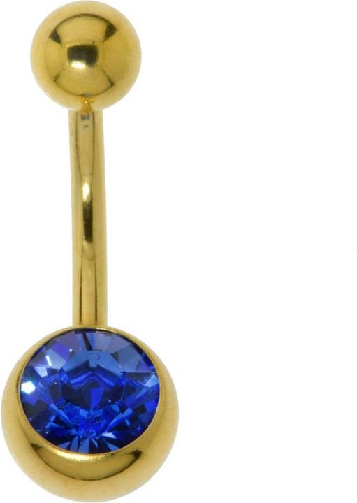 Immagine prodotto Bijouteria Piercing ventre (Rivestimento in PVD (colore oro), Acciaio chirurgico 316L, Vetro (di orologio))