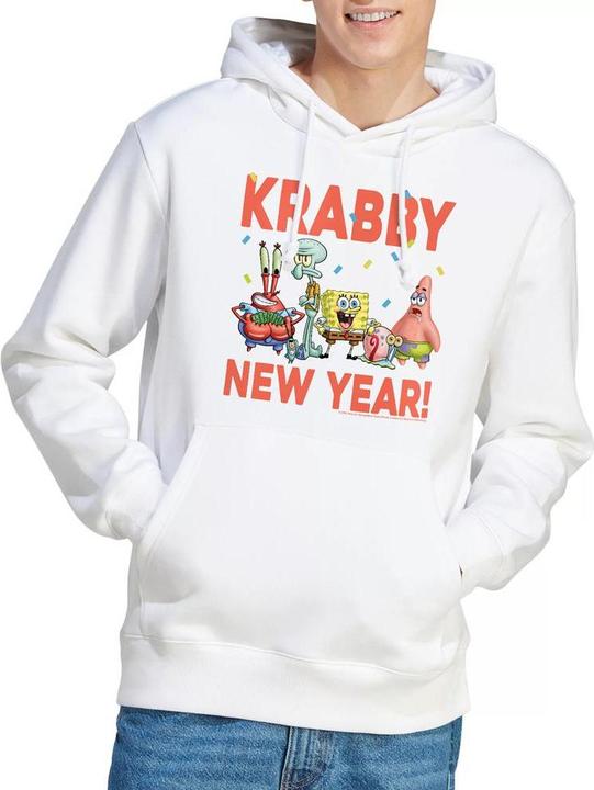 Immagine prodotto Spongebob Squarepants Krabby New Year Felpa con Cappuccio Uomo (L)