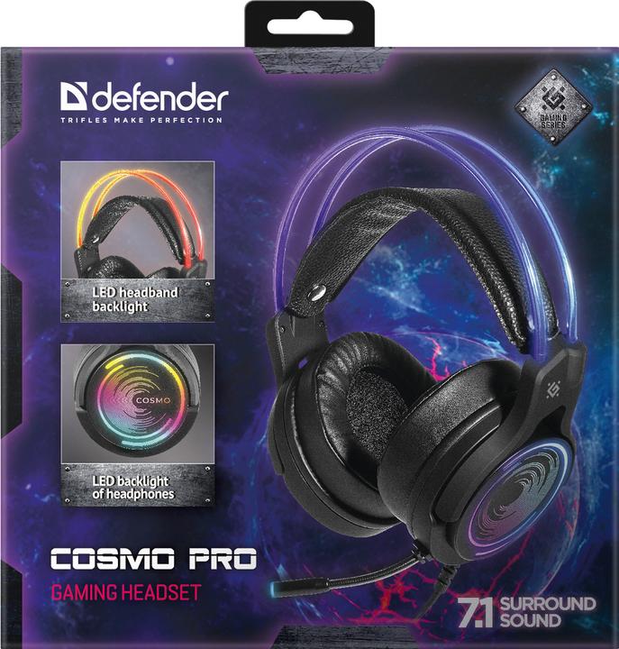 Actual product image Defender Cosmo Pro Headset Wired Head-band Gaming Black (Cable)